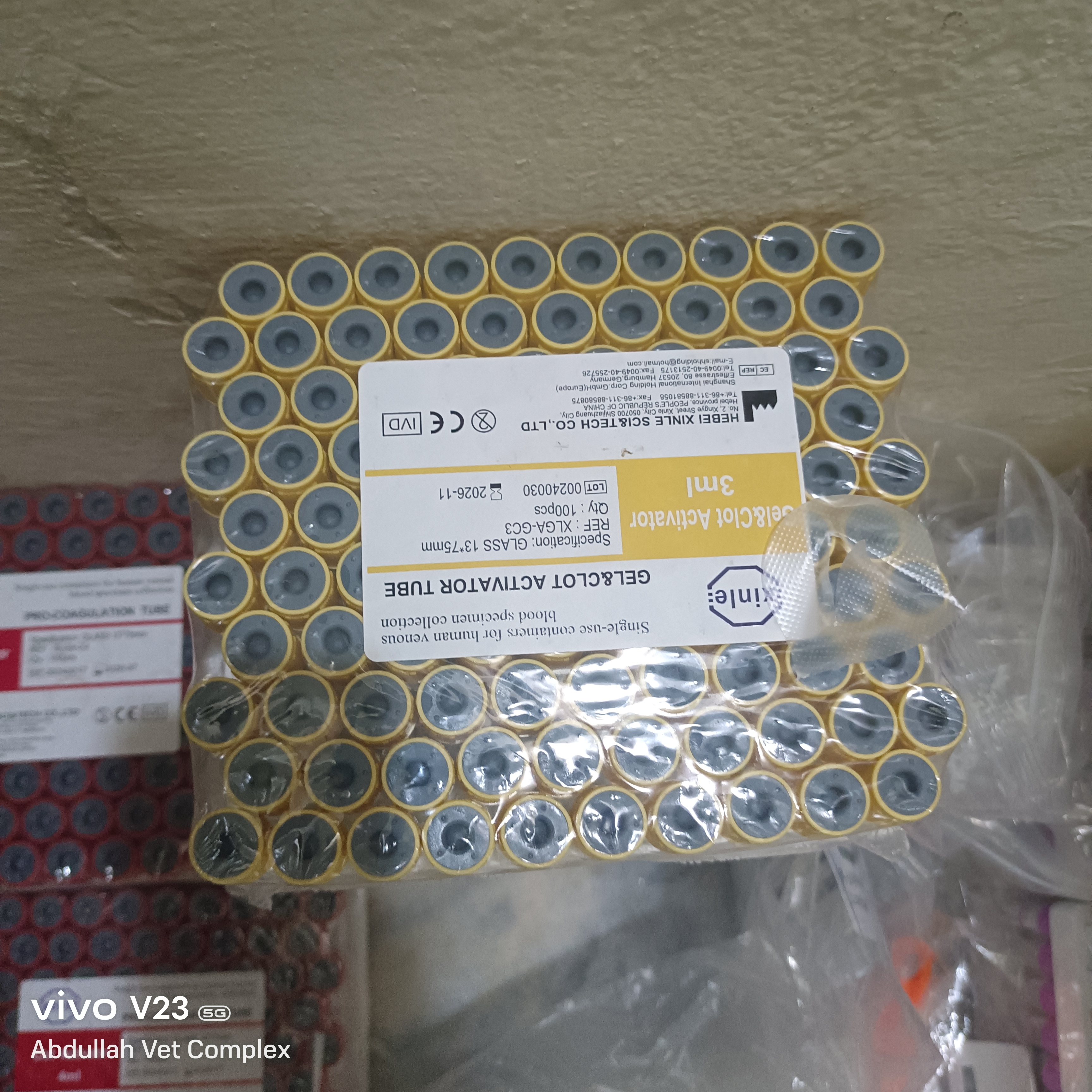Vaccutainer Yellow Cap